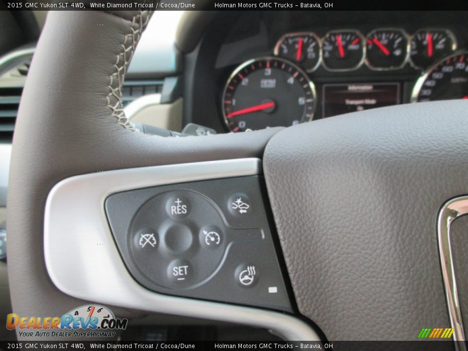 2015 GMC Yukon SLT 4WD White Diamond Tricoat / Cocoa/Dune Photo #18