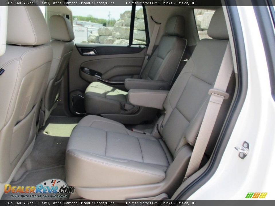2015 GMC Yukon SLT 4WD White Diamond Tricoat / Cocoa/Dune Photo #27