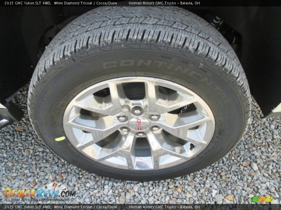 2015 GMC Yukon SLT 4WD White Diamond Tricoat / Cocoa/Dune Photo #28