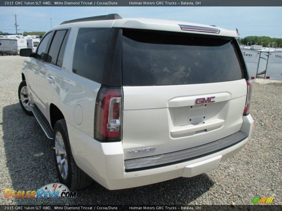 2015 GMC Yukon SLT 4WD White Diamond Tricoat / Cocoa/Dune Photo #29