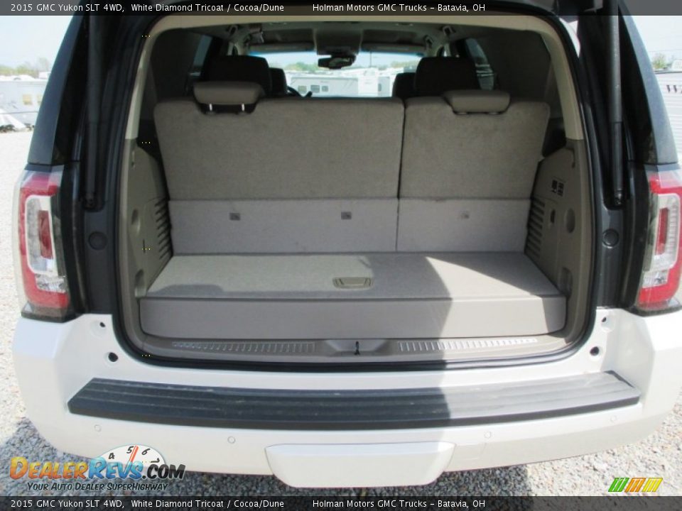 2015 GMC Yukon SLT 4WD White Diamond Tricoat / Cocoa/Dune Photo #30