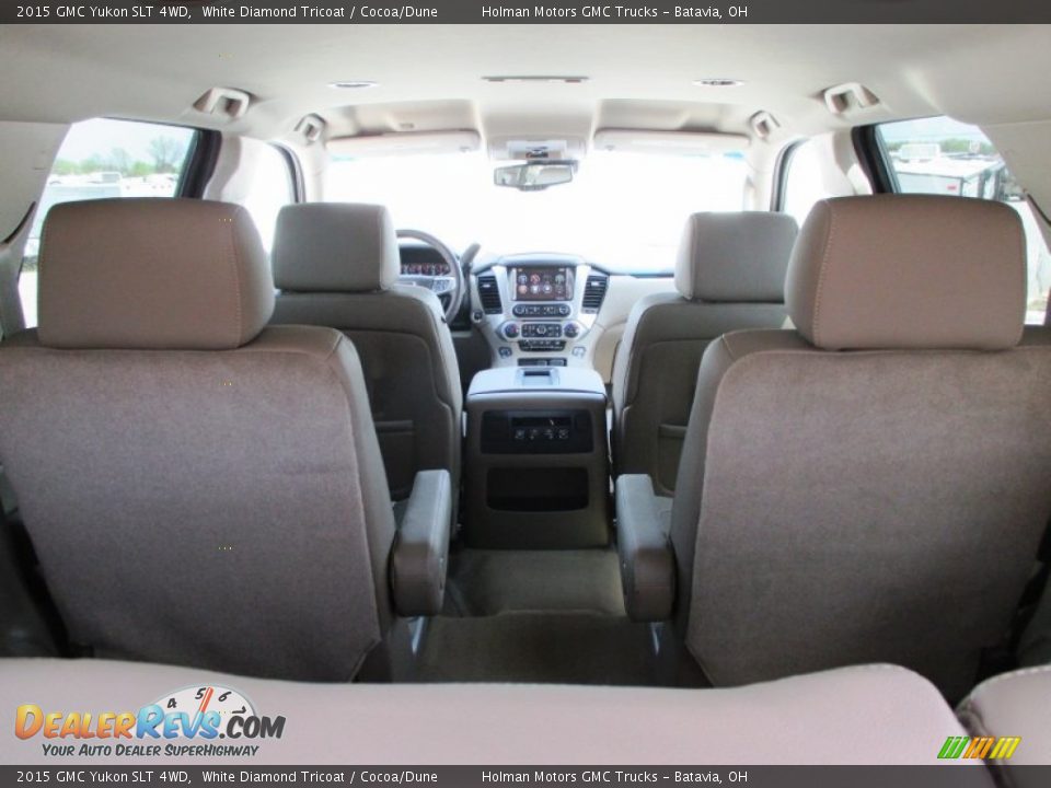 2015 GMC Yukon SLT 4WD White Diamond Tricoat / Cocoa/Dune Photo #31