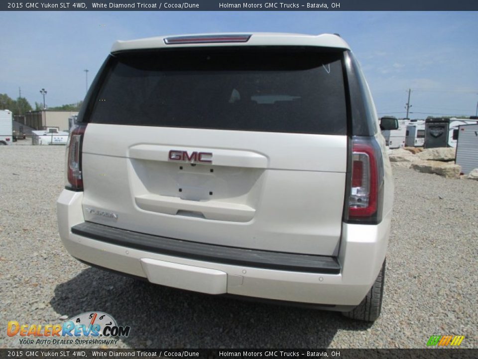 2015 GMC Yukon SLT 4WD White Diamond Tricoat / Cocoa/Dune Photo #35