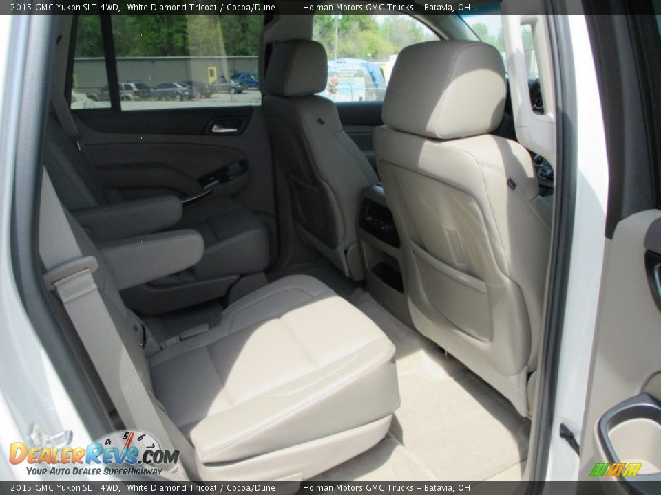 2015 GMC Yukon SLT 4WD White Diamond Tricoat / Cocoa/Dune Photo #36
