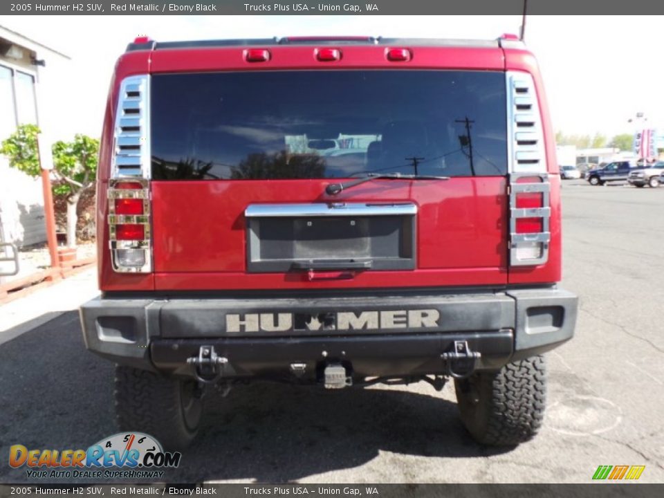 2005 Hummer H2 SUV Red Metallic / Ebony Black Photo #3