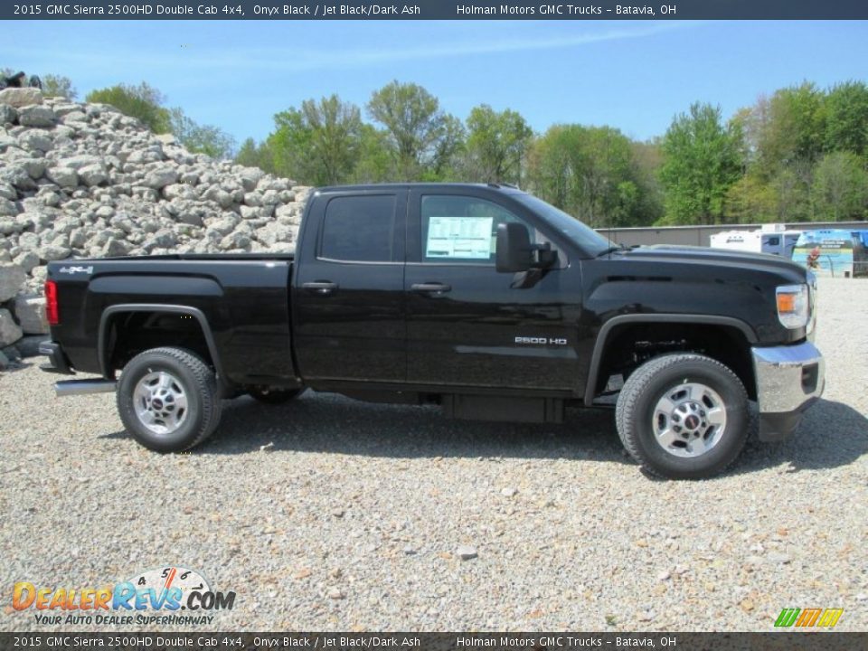 2015 GMC Sierra 2500HD Double Cab 4x4 Onyx Black / Jet Black/Dark Ash Photo #28