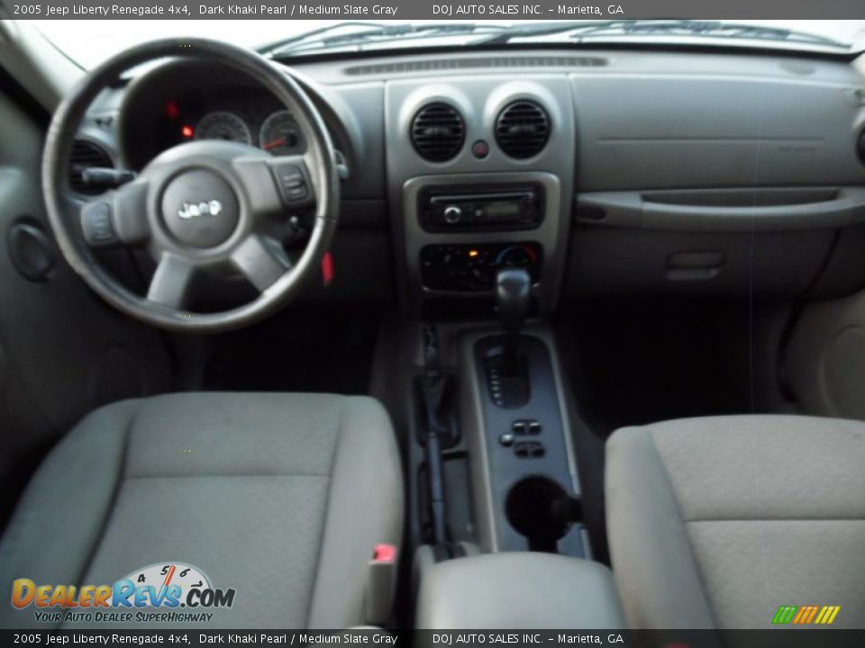 2005 Jeep Liberty Renegade 4x4 Dark Khaki Pearl / Medium Slate Gray Photo #14