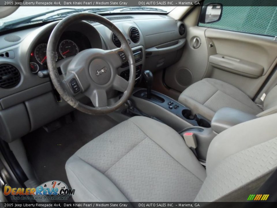 2005 Jeep Liberty Renegade 4x4 Dark Khaki Pearl / Medium Slate Gray Photo #15