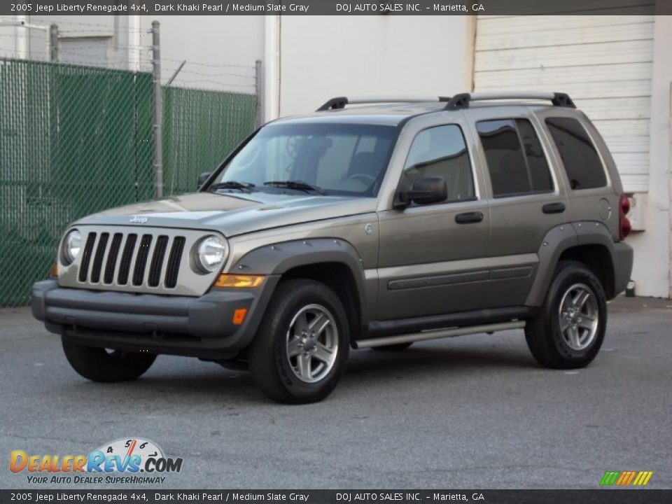 2005 Jeep Liberty Renegade 4x4 Dark Khaki Pearl / Medium Slate Gray Photo #24