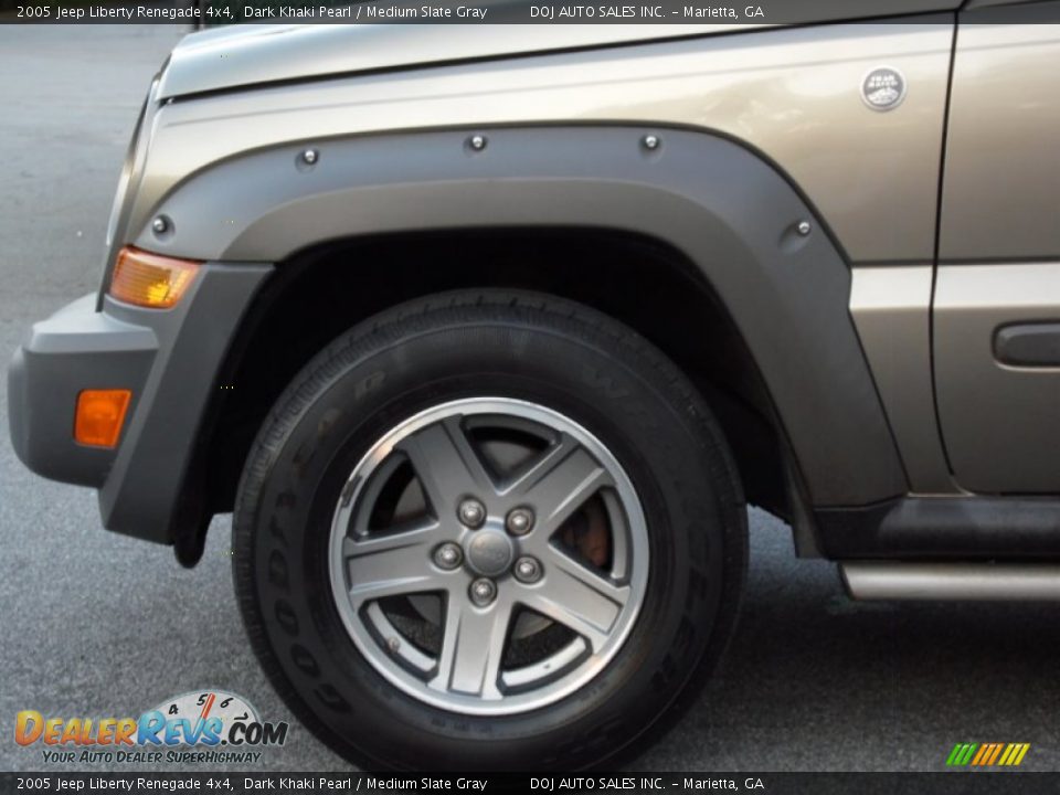 2005 Jeep Liberty Renegade 4x4 Dark Khaki Pearl / Medium Slate Gray Photo #25