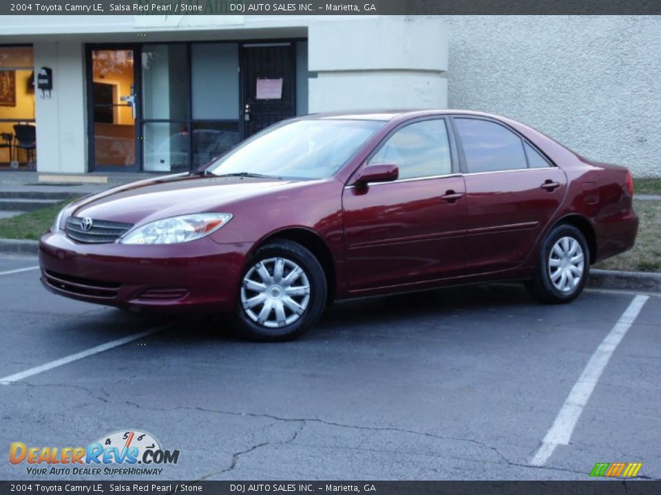 2004 Toyota Camry LE Salsa Red Pearl / Stone Photo #3