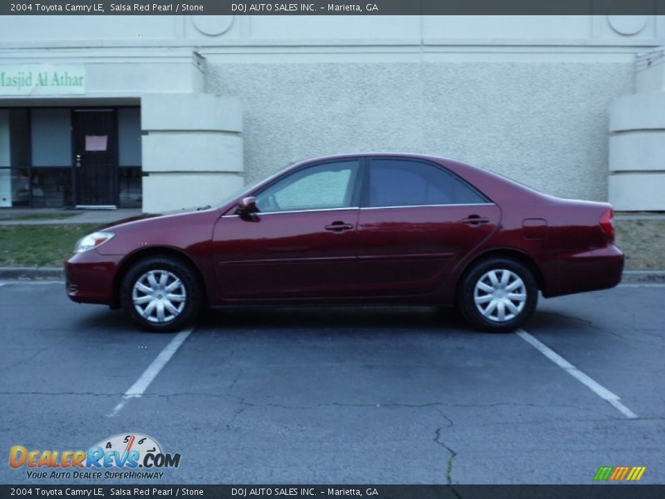 2004 Toyota Camry LE Salsa Red Pearl / Stone Photo #4
