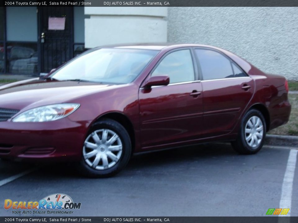 2004 Toyota Camry LE Salsa Red Pearl / Stone Photo #17