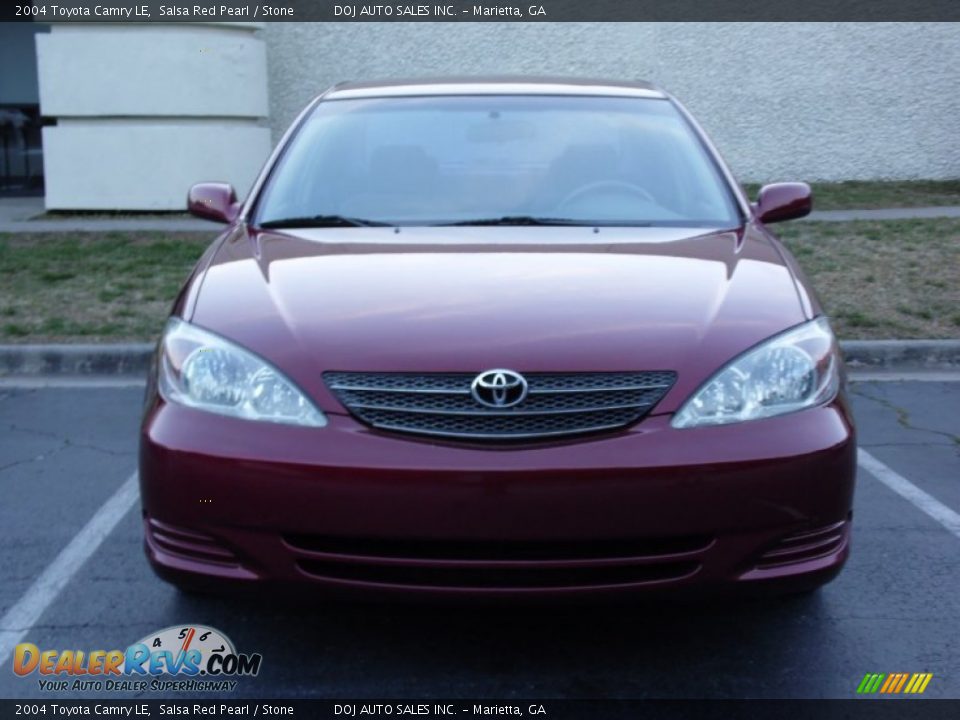 2004 Toyota Camry LE Salsa Red Pearl / Stone Photo #18