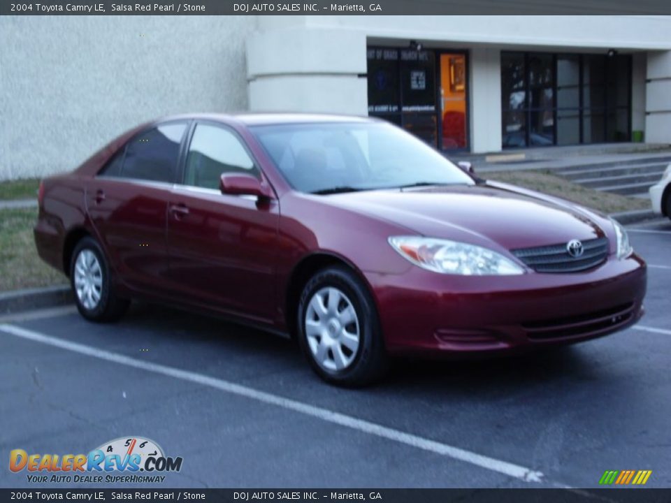 2004 Toyota Camry LE Salsa Red Pearl / Stone Photo #19