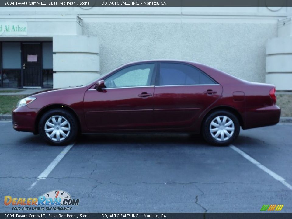 2004 Toyota Camry LE Salsa Red Pearl / Stone Photo #22