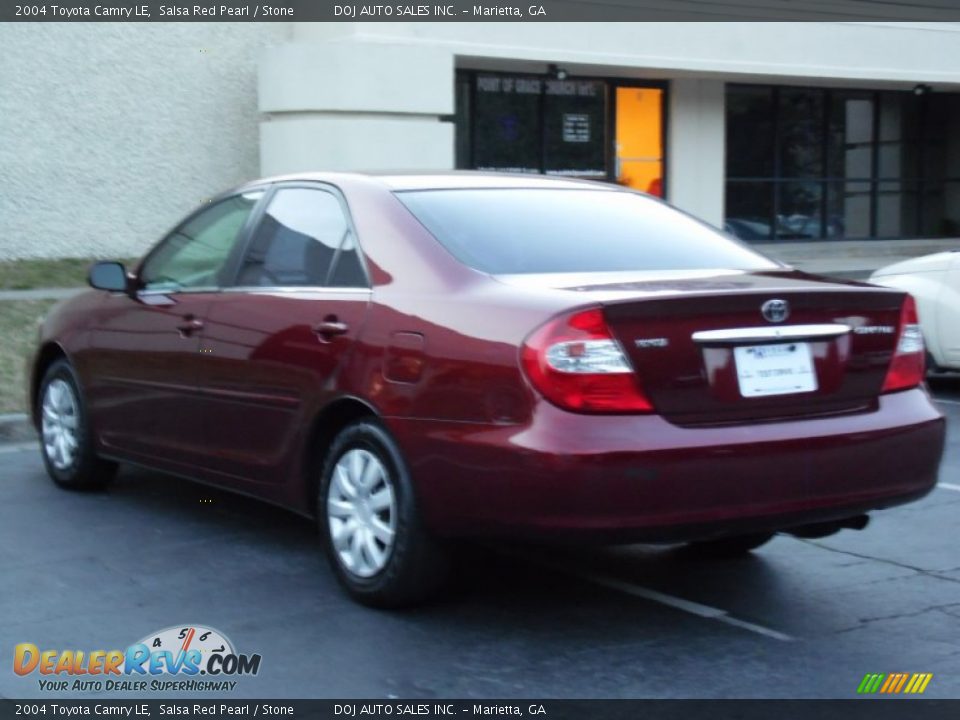 2004 Toyota Camry LE Salsa Red Pearl / Stone Photo #23