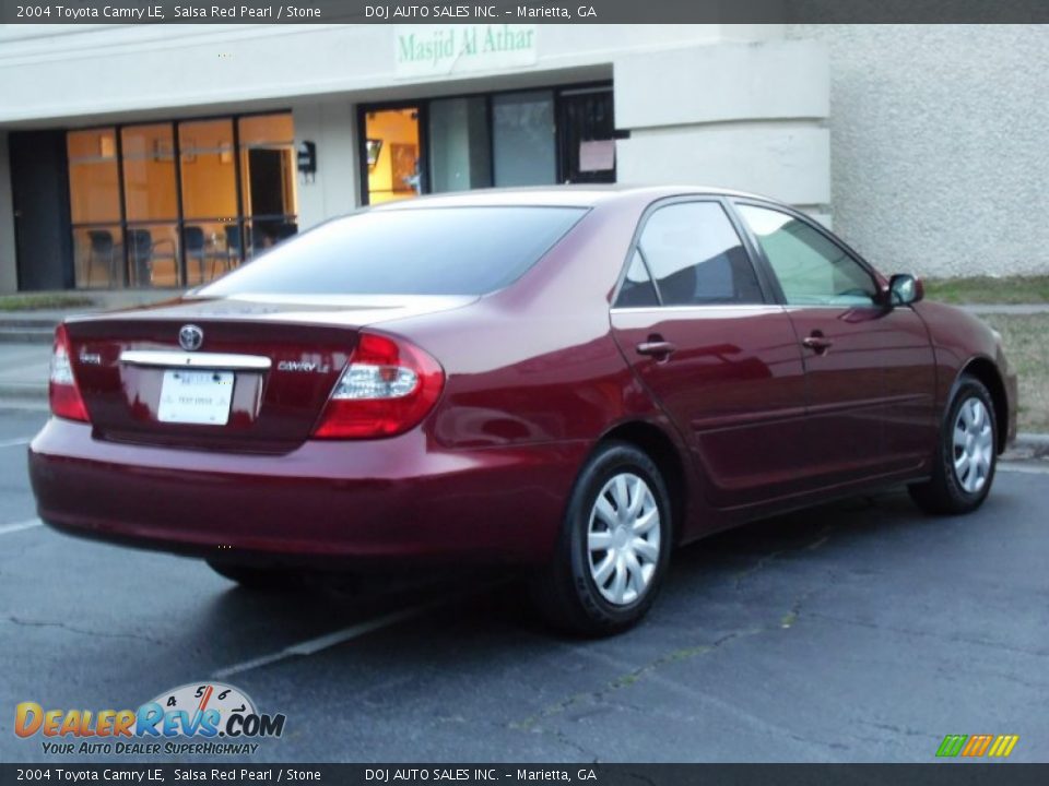2004 Toyota Camry LE Salsa Red Pearl / Stone Photo #24