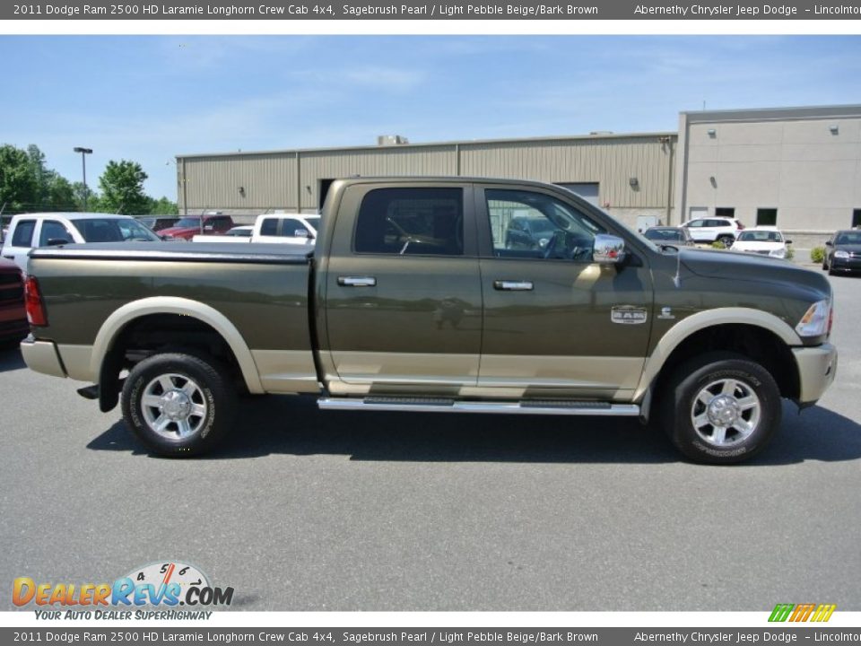 2011 Dodge Ram 2500 HD Laramie Longhorn Crew Cab 4x4 Sagebrush Pearl / Light Pebble Beige/Bark Brown Photo #6