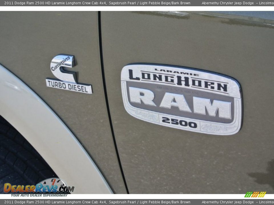 2011 Dodge Ram 2500 HD Laramie Longhorn Crew Cab 4x4 Sagebrush Pearl / Light Pebble Beige/Bark Brown Photo #7