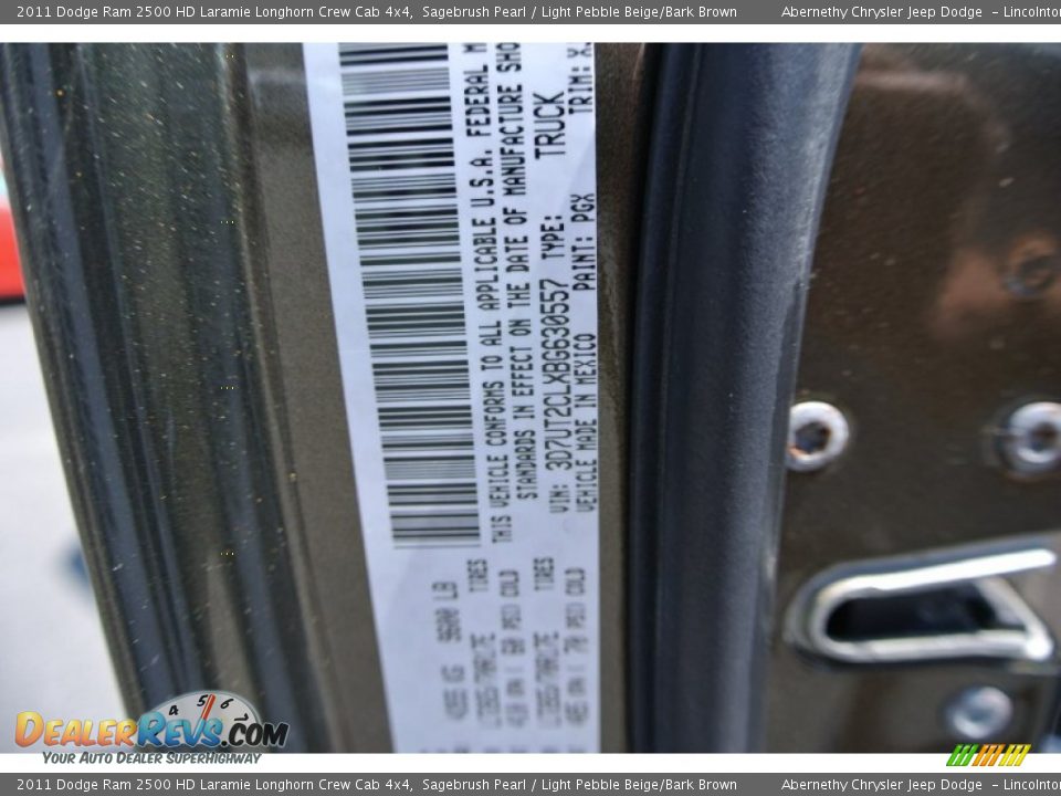 2011 Dodge Ram 2500 HD Laramie Longhorn Crew Cab 4x4 Sagebrush Pearl / Light Pebble Beige/Bark Brown Photo #8