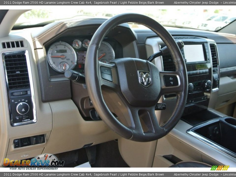 2011 Dodge Ram 2500 HD Laramie Longhorn Crew Cab 4x4 Sagebrush Pearl / Light Pebble Beige/Bark Brown Photo #27