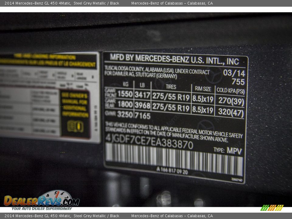 2014 Mercedes-Benz GL 450 4Matic Steel Grey Metallic / Black Photo #7