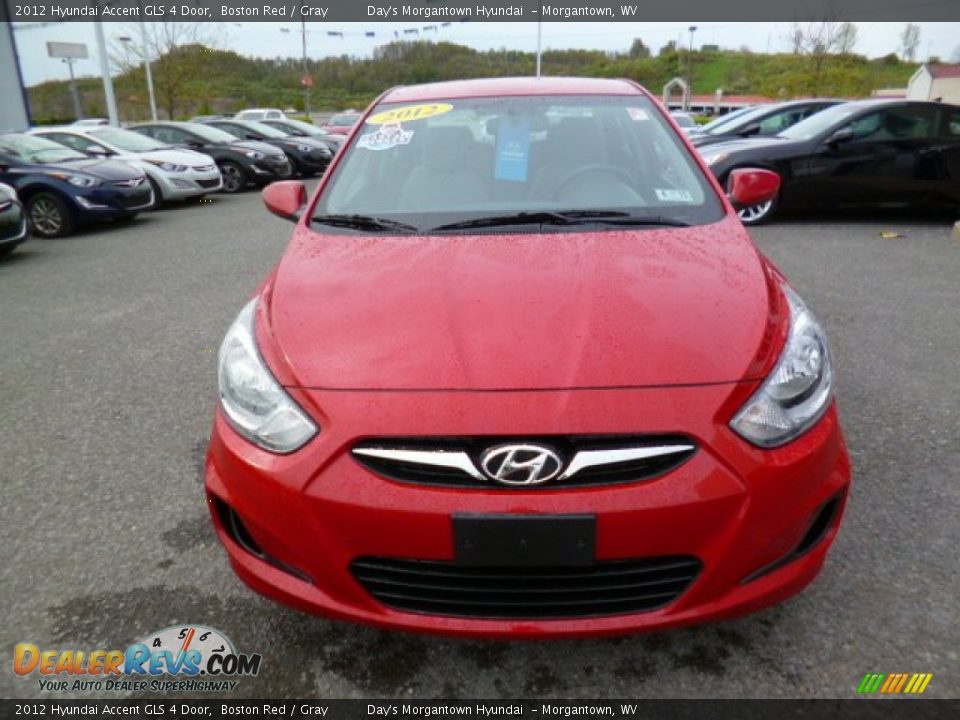 2012 Hyundai Accent GLS 4 Door Boston Red / Gray Photo #2