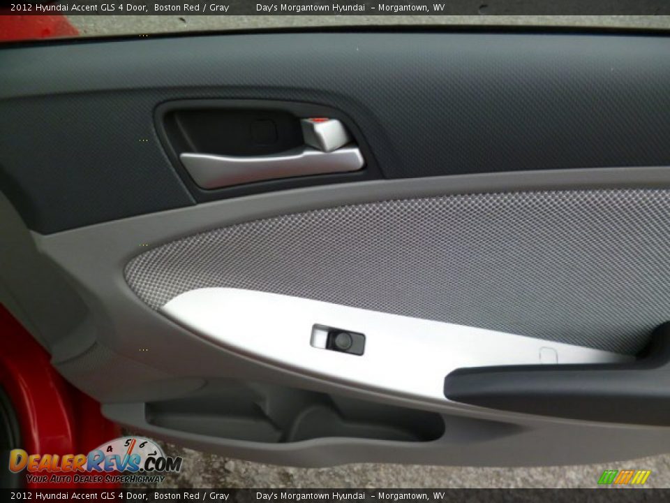 2012 Hyundai Accent GLS 4 Door Boston Red / Gray Photo #11