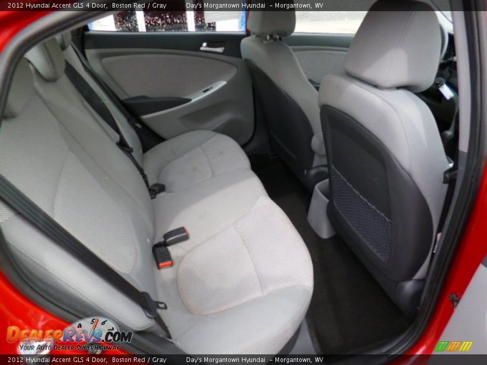 2012 Hyundai Accent GLS 4 Door Boston Red / Gray Photo #12