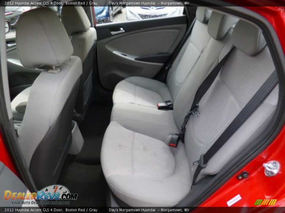 2012 Hyundai Accent GLS 4 Door Boston Red / Gray Photo #13