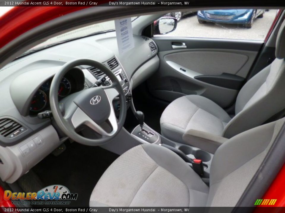 2012 Hyundai Accent GLS 4 Door Boston Red / Gray Photo #16