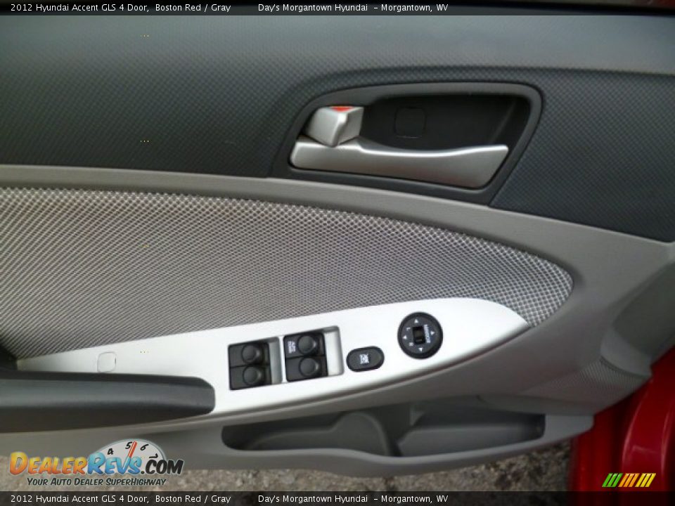 2012 Hyundai Accent GLS 4 Door Boston Red / Gray Photo #17