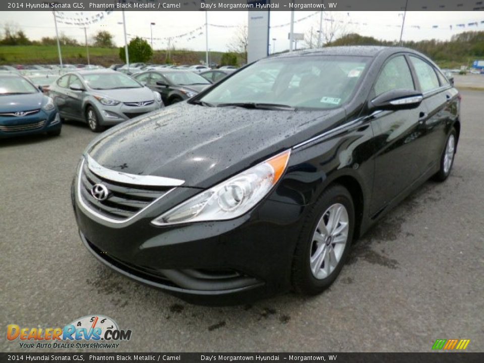 2014 Hyundai Sonata GLS Phantom Black Metallic / Camel Photo #3