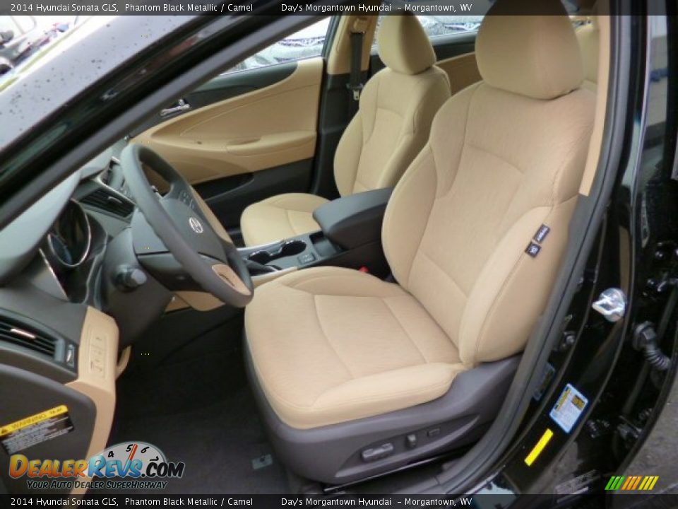 2014 Hyundai Sonata GLS Phantom Black Metallic / Camel Photo #14