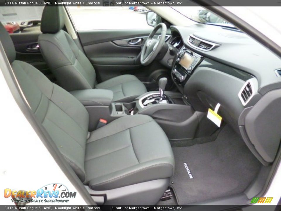 2014 Nissan Rogue SL AWD Moonlight White / Charcoal Photo #9