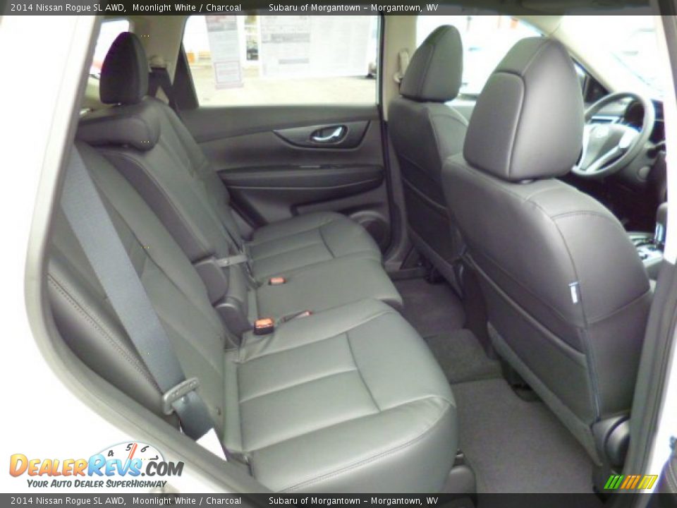 2014 Nissan Rogue SL AWD Moonlight White / Charcoal Photo #10