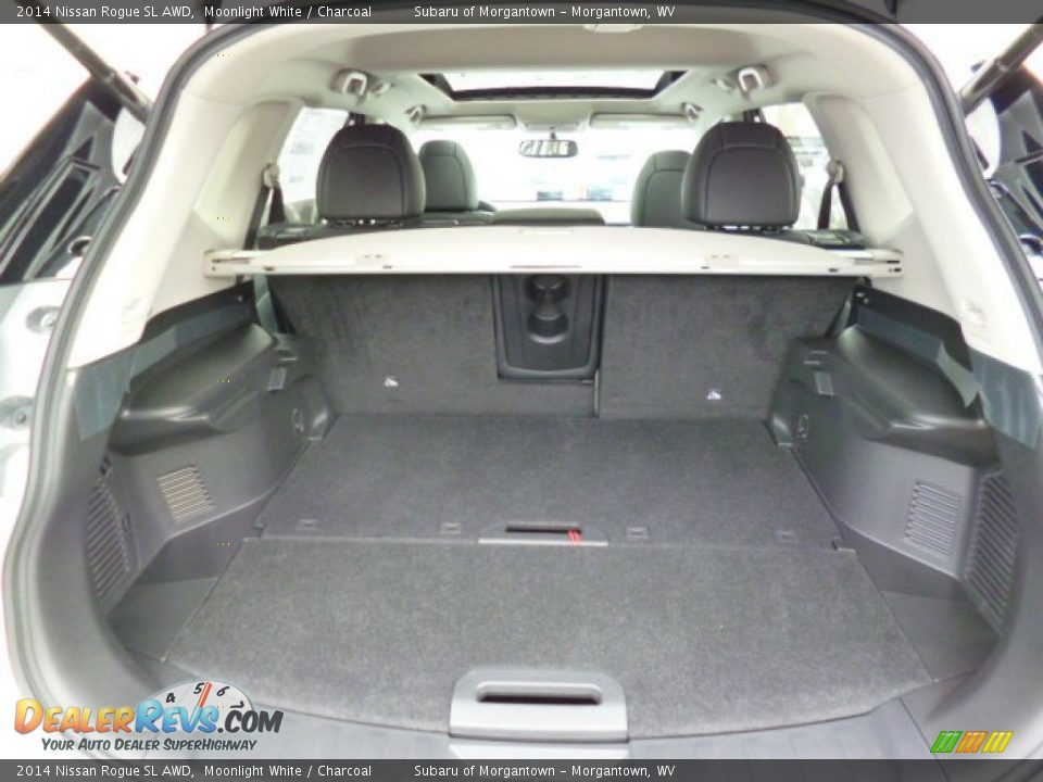 2014 Nissan Rogue SL AWD Moonlight White / Charcoal Photo #12