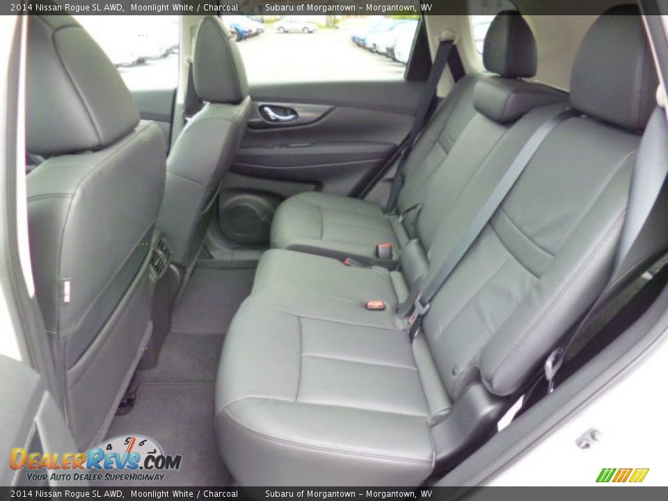 2014 Nissan Rogue SL AWD Moonlight White / Charcoal Photo #13