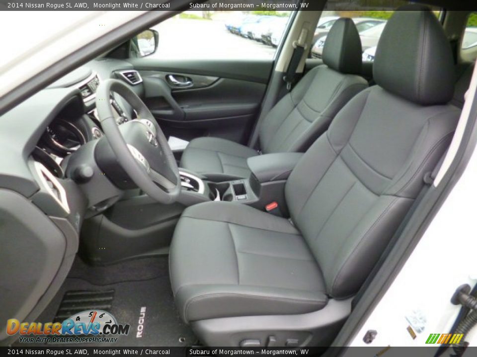 2014 Nissan Rogue SL AWD Moonlight White / Charcoal Photo #14