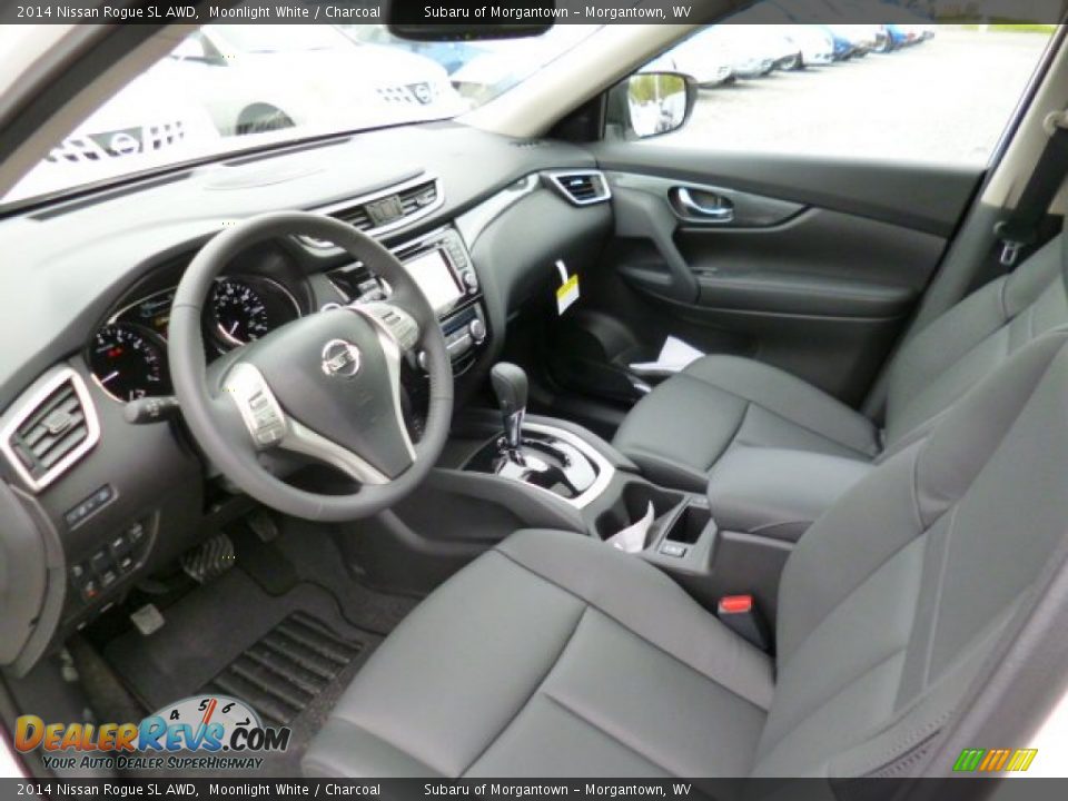 2014 Nissan Rogue SL AWD Moonlight White / Charcoal Photo #15