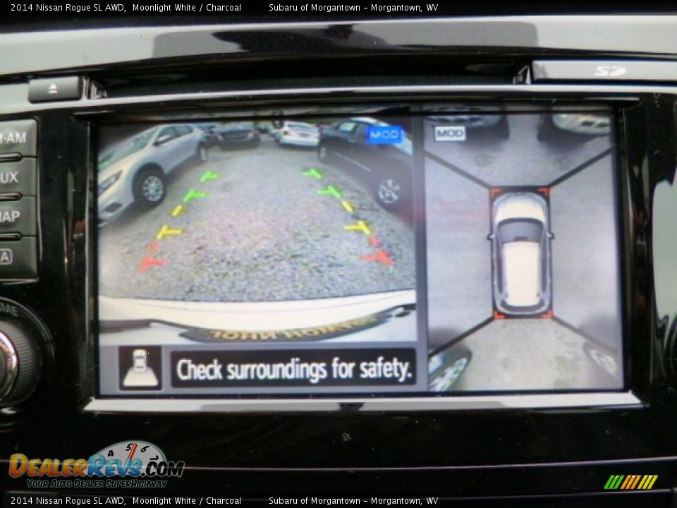 2014 Nissan Rogue SL AWD Moonlight White / Charcoal Photo #17