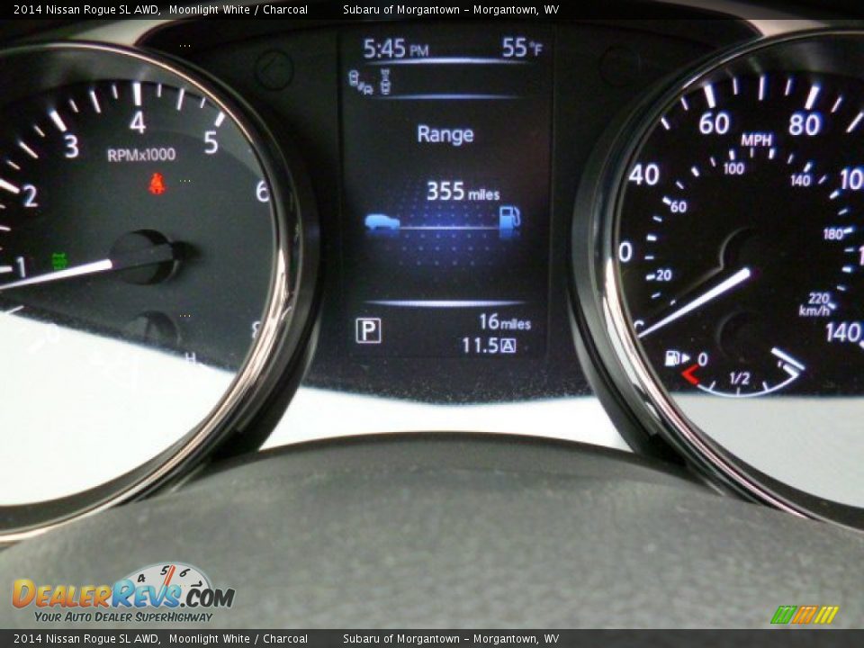 2014 Nissan Rogue SL AWD Moonlight White / Charcoal Photo #20