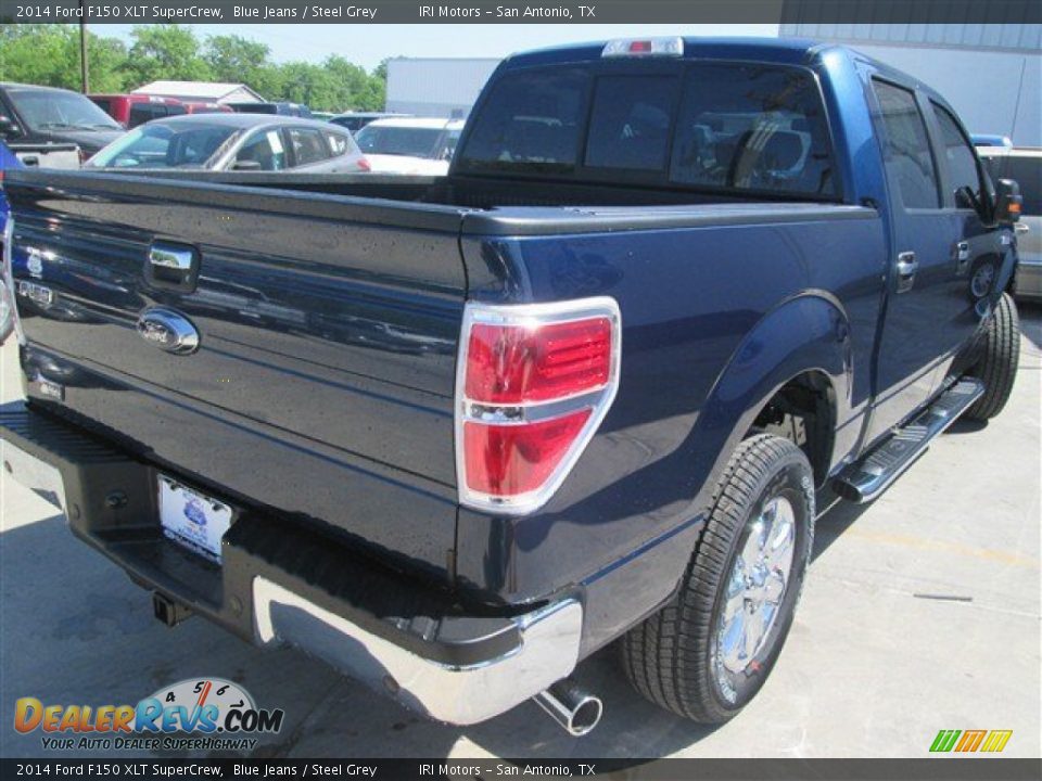 2014 Ford F150 XLT SuperCrew Blue Jeans / Steel Grey Photo #6