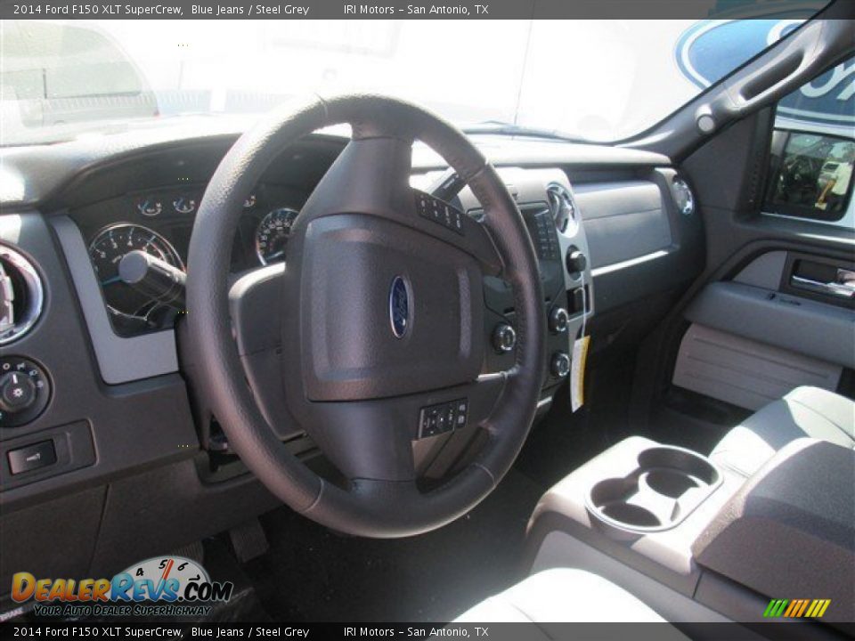 2014 Ford F150 XLT SuperCrew Blue Jeans / Steel Grey Photo #11