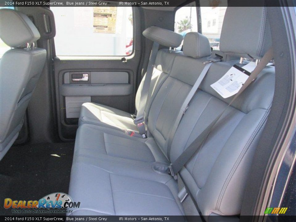 2014 Ford F150 XLT SuperCrew Blue Jeans / Steel Grey Photo #12