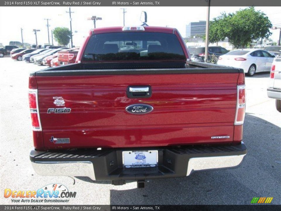 2014 Ford F150 XLT SuperCrew Ruby Red / Steel Grey Photo #7