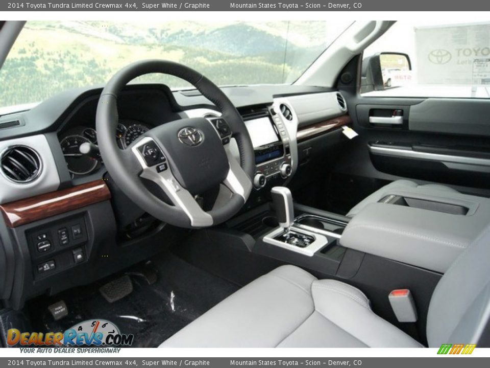 2014 Toyota Tundra Limited Crewmax 4x4 Super White / Graphite Photo #5