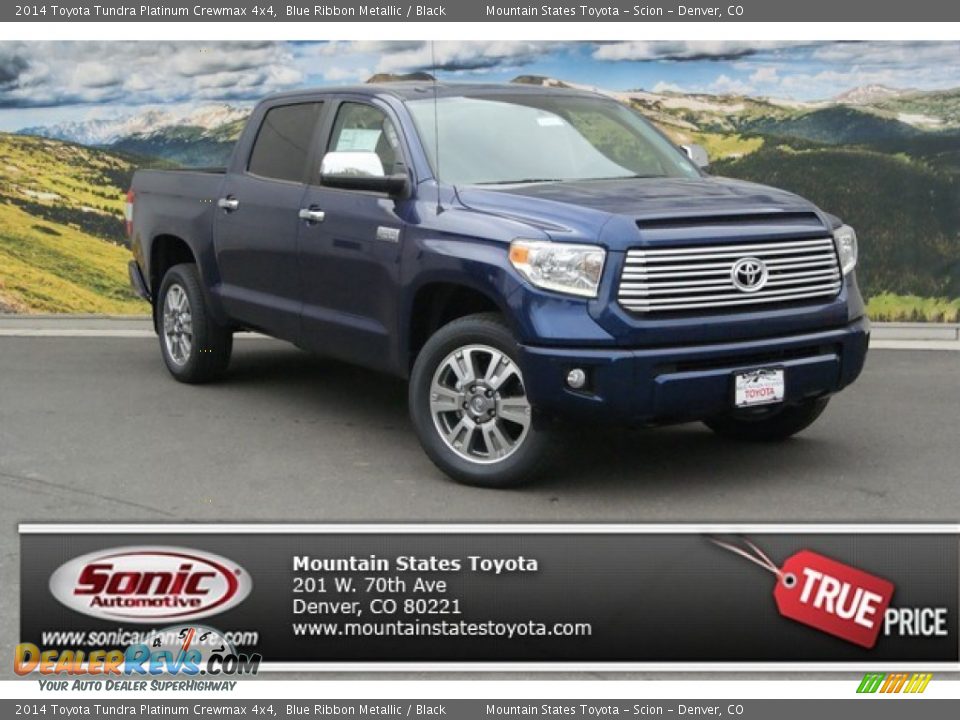 2014 Toyota Tundra Platinum Crewmax 4x4 Blue Ribbon Metallic / Black Photo #1