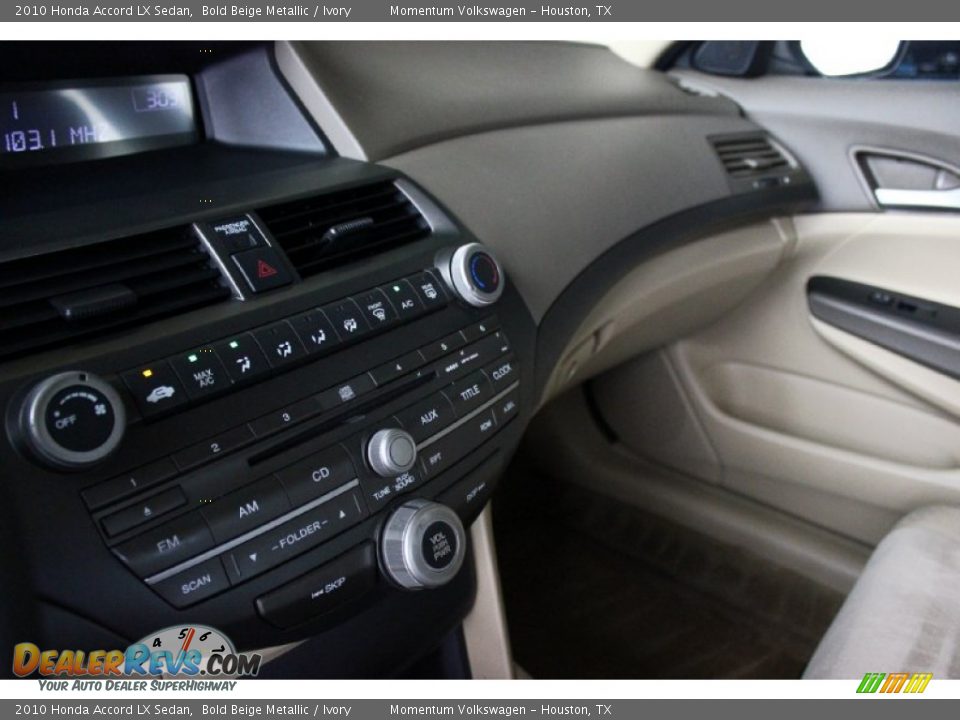 2010 Honda Accord LX Sedan Bold Beige Metallic / Ivory Photo #16